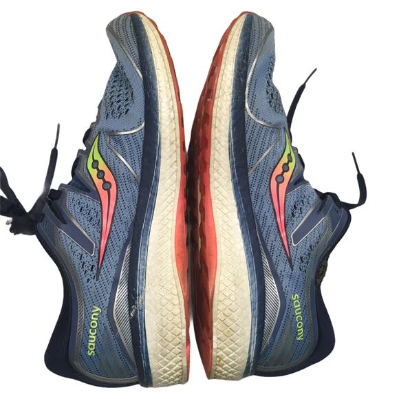 Saucony Triumph ISO 5 Running Shoes Blue Multi Women's 9.5 Sneakers Training - Picture 10 of 11